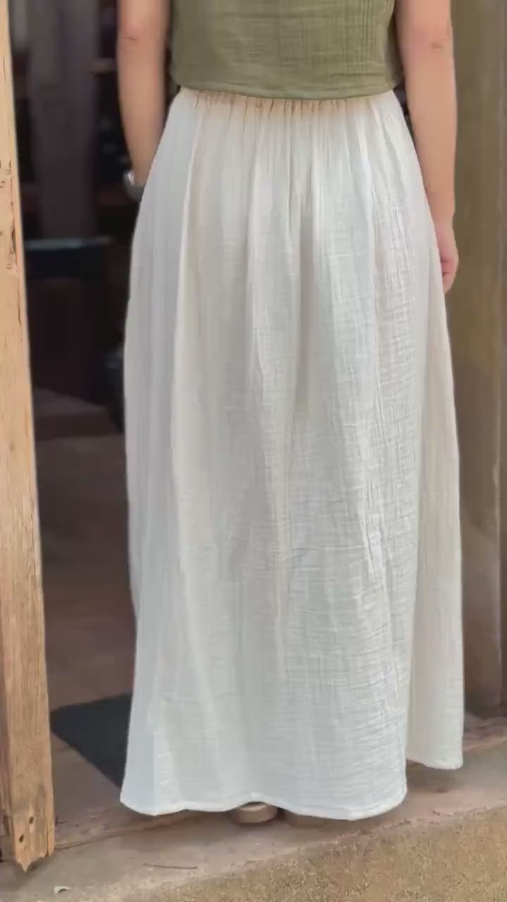 Double Gauze Long Skirt