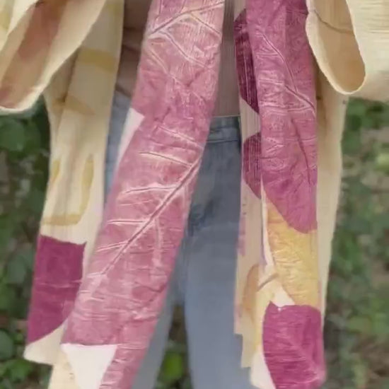 3-Layer Muslin Cotton Scarf | Eco-Printed Gauze Scarf | Gauze Scarf | Cotton Fiber Wrap | Lightweight Scarf | Soft Muslin Cotton Shawl