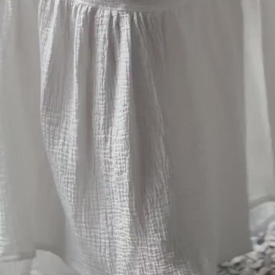 Muslin Double Gauze Dress | Cotton Cottagecore Long Dress