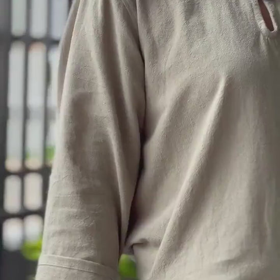 Cotton Pull Over Style Blouse