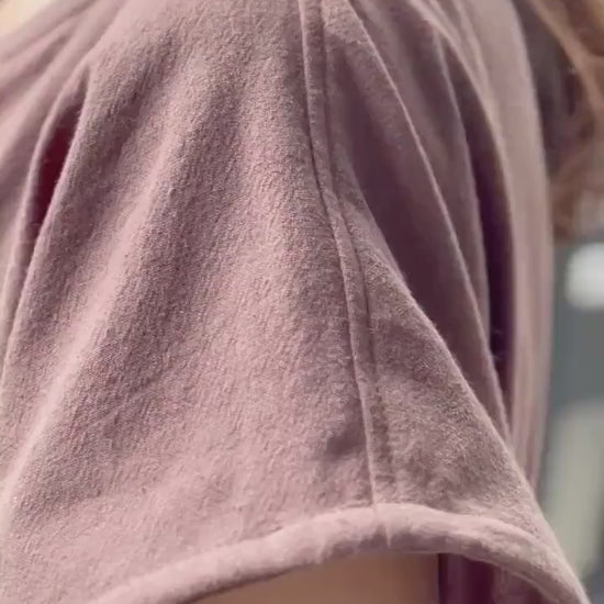 Cotton Scoop Neck Loose-Fitting Blouse