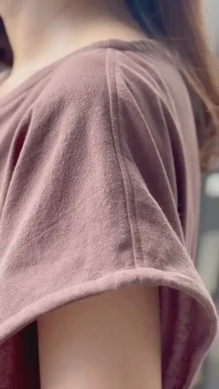 Cotton Scoop Neck Loose-Fitting Blouse