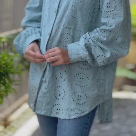 Embroidered Cotton Blouse   | Cotton Loose Fit Shirt