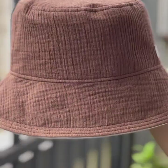 Muslin Triple Gauze Bucket Hat