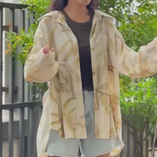 Eco-Printed Shirt | Loose Fit | Real Botanical Design