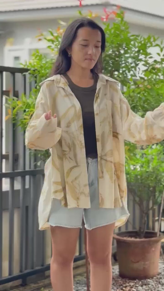 Eco-Printed Shirt | Loose Fit | Real Botanical Design